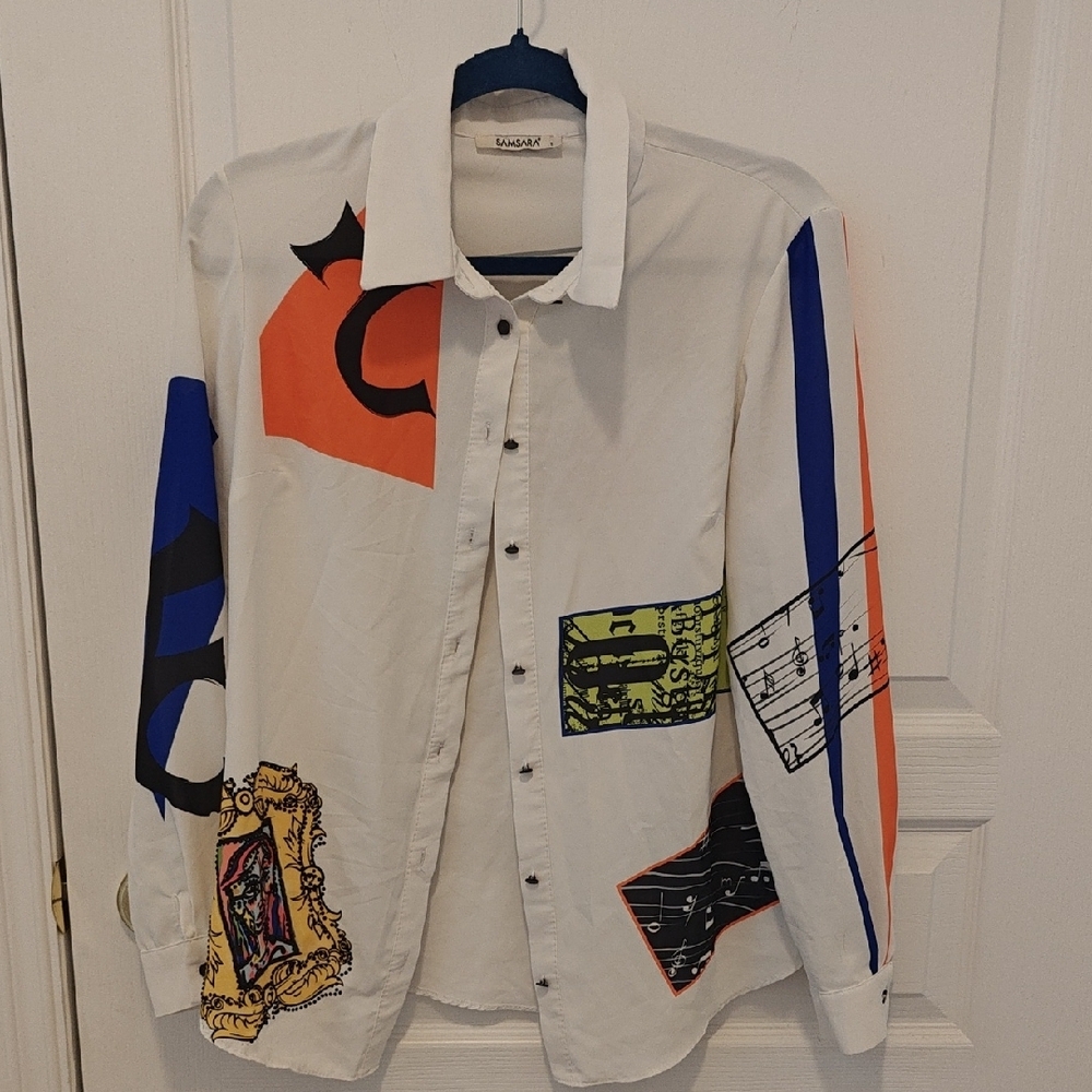 Multicolor Graphic Women's Blouse